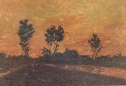 Vincent Van Gogh Landscape at Sunset (nn04) Spain oil painting reproduction